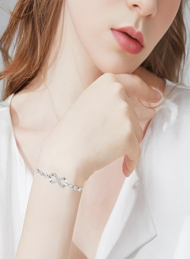 Lamyba Daughter Gifts, To My Daughter Bracelet from Mom and Dad, Gifts for Daughter for Christmas/Birthday/Valentine' Day, Infinity Love Heart Bracelets for Women, Adjustable - Image 5