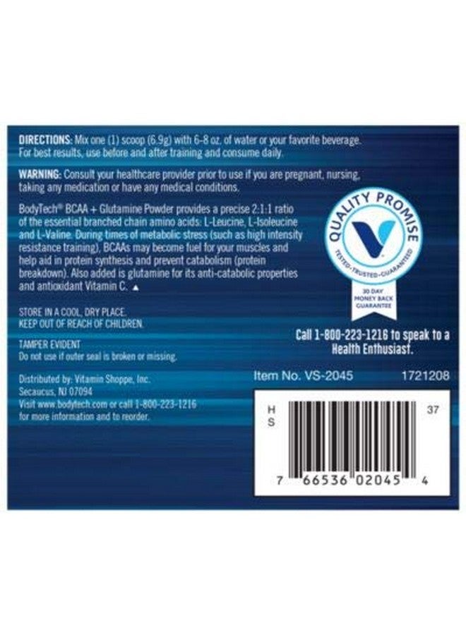 BODYTECH Bcaa + Glutamine Powder Unflavored (7.3 Oz. 30 Servings) - Image 4