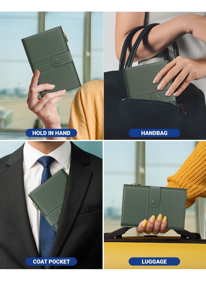 FEDUS Premium Passport Holder for Men, Passport Holder for Women Passport Cover Case Wallet with Card holder, ID Card, Ticket, Currency, Boarding Pass Slots RFID Protected Travel Accessories Organiser - Image 3