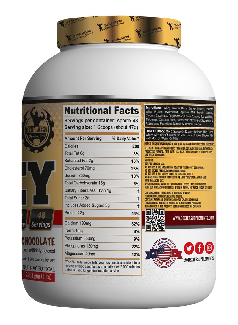 دكستر جاكسون ديكستر جاكسون جولد سيريز ذا بليد واي 5 رطل شوكولاتة بالحليب - مزيج بروتين فائق الجودة - Image 2