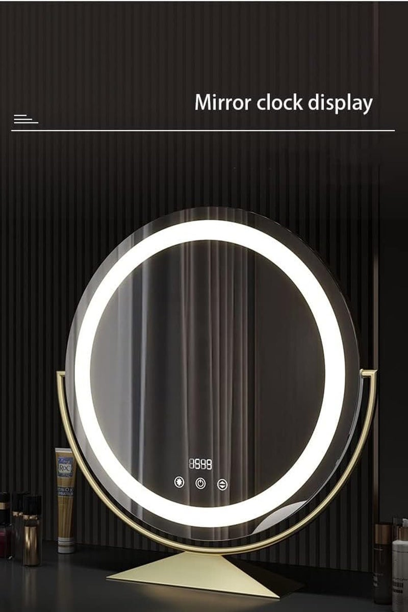 MONOGUE Round Lighted Vanity Mirror with Touch Sensor  3 Lighting Modes & Adjustable Brightness - Image 3