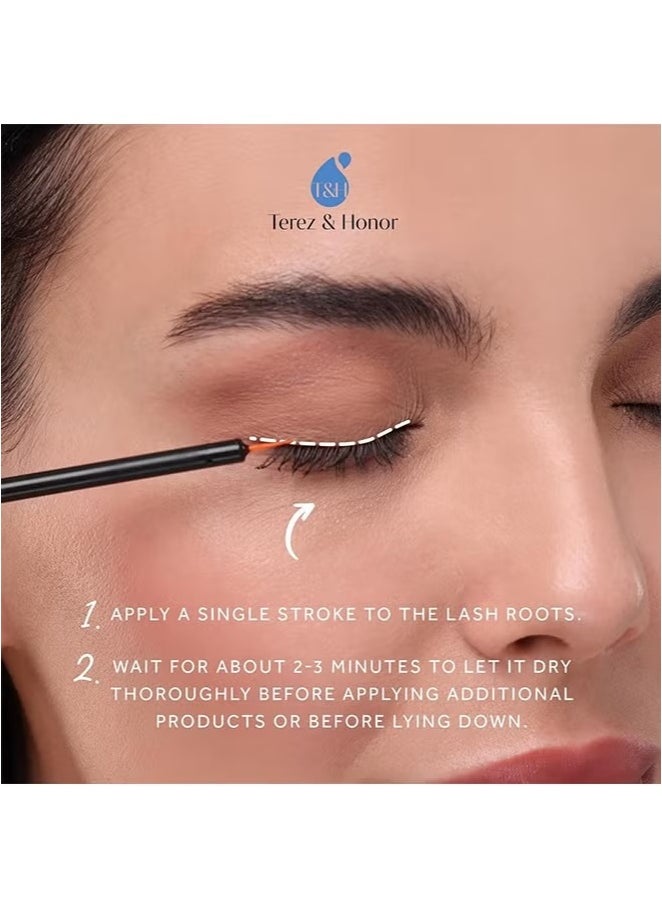 Eyelash & Brow Growth Serum 3ml – Enhances Length & Thickness, Strengthens, Prevents Breakage, Improves Flexibility & Fullness