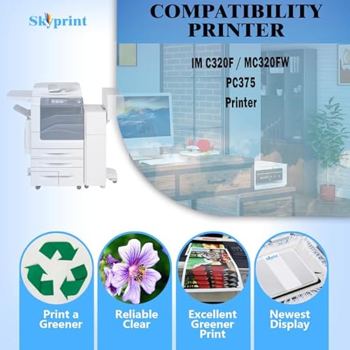 IM C320 IM C320F TONER CARTRIDGES COMPATIBLE RICOH IMC320F TONER CARTRIDGE FOR RICOH IM C320F MC320FW PC375 PRINTER IMC320 BLACK CYAN MAGENTA YELLOW - Image 2