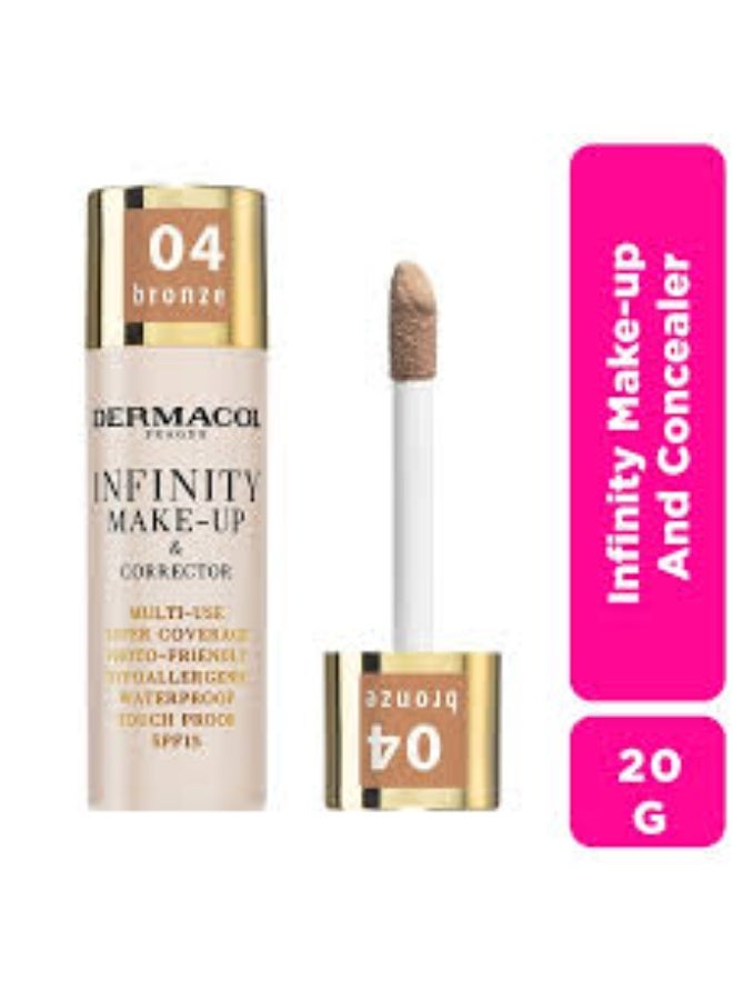 Dermacol Infinity Make-Up & Corrector SPF15 04 Bronze 20g - Image 2