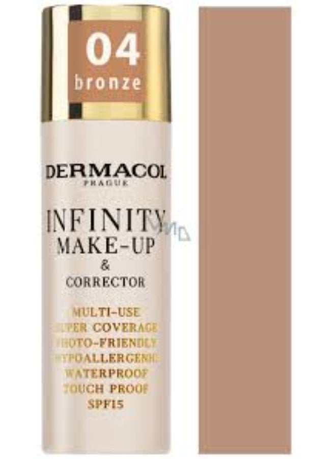 Dermacol Infinity Make-Up & Corrector SPF15 04 Bronze 20g - Image 3