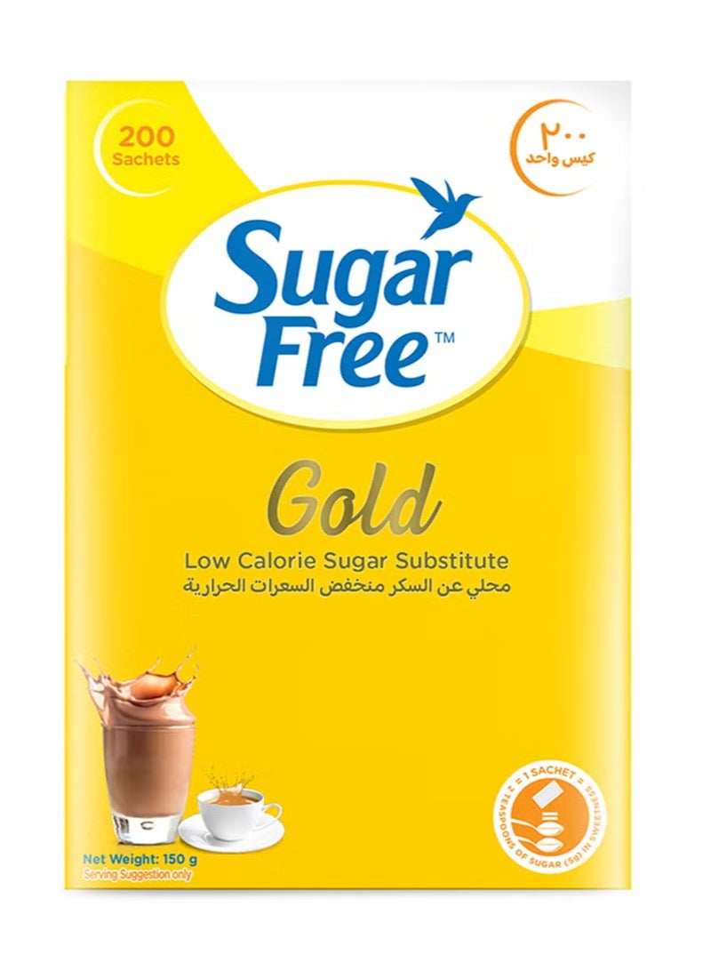 Sugar Free Gold 200 Sachets 150grams - Image 1