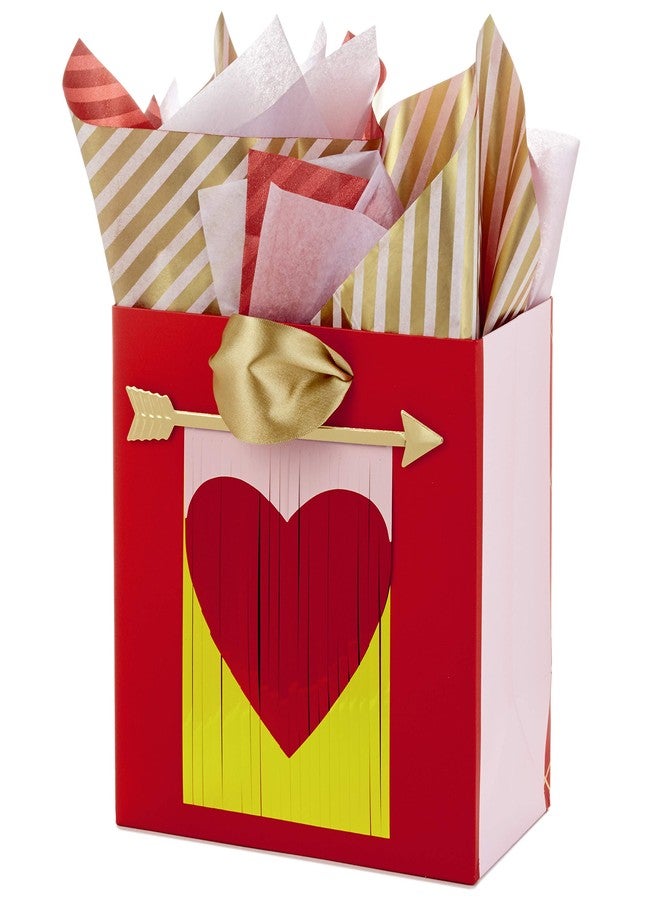 Hallmark Signature 7" Medium Valentine's Day Gift Bag with Tissue Paper (Heart Banner) - Image 4