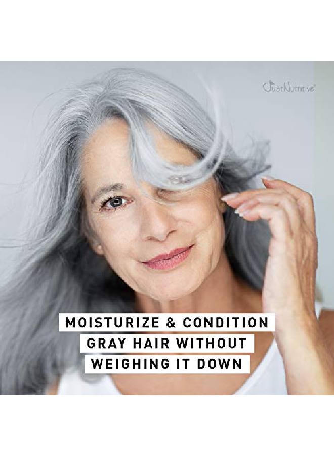 Just Nutritive Gray Hair Conditioner ; Gray Hair Treatment ; Just Natural Hair Care ; Natural Conditioner ; 16 Oz - Image 3