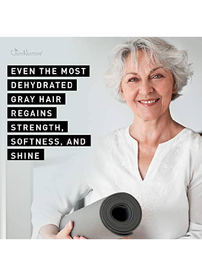 Just Nutritive Gray Hair Conditioner ; Gray Hair Treatment ; Just Natural Hair Care ; Natural Conditioner ; 16 Oz - Image 5
