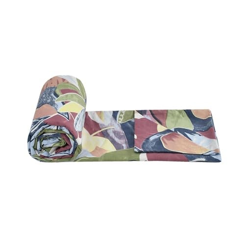 TIB® 140 GSM Soft Glace Cotton Duvet Cover Single Bed II Razai Cover II Quilt Cover II Dohar Cover for Single Bed with Zipper. (Blue Flower, Single) - Image 4