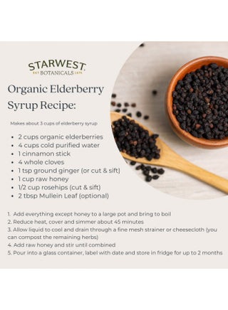 Starwest Botanicals Organic Dried Elder Berries, 1 Pound Bulk | Immune System Support Booster For Making Tea, Syrup, Gummies - pzsku/Z0DBE21C9EE3364FE518DZ/45/_/1726644979/4ad9682c-5163-4e21-9aec-b191e664ad30
