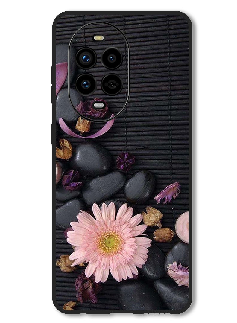 Theodor Case Compatible with Huawei Nova 13 Pro Protection Shockproof Bumper Cover Flowers & Stones - Image 1