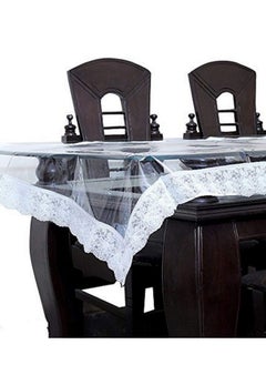 Kuber Industries Kuber Industries WaterProof PVC Dining Table Cover 6 Seater (Transparent) Pack of 1  - Image 2