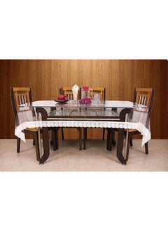 Kuber Industries Kuber Industries WaterProof PVC Dining Table Cover 6 Seater (Transparent) Pack of 1  - Image 1