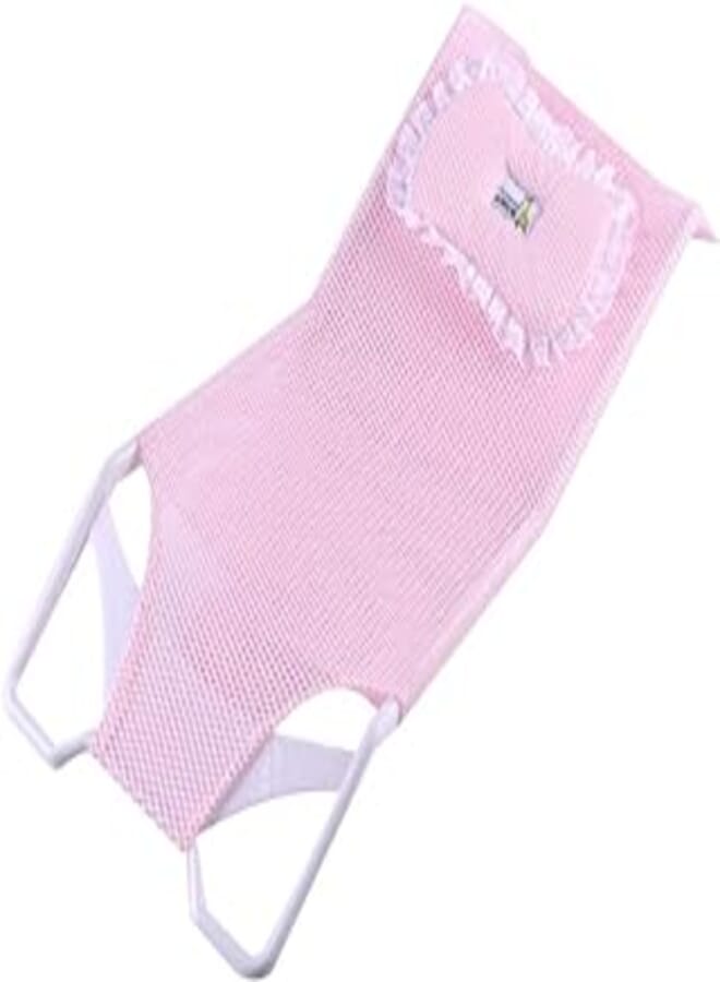 Pink Newborn Baby Bath Bed Pillow Baby Shower Net Bathing Infant Security Support Seat Baby Bath Tub Rings Baby Bath Net