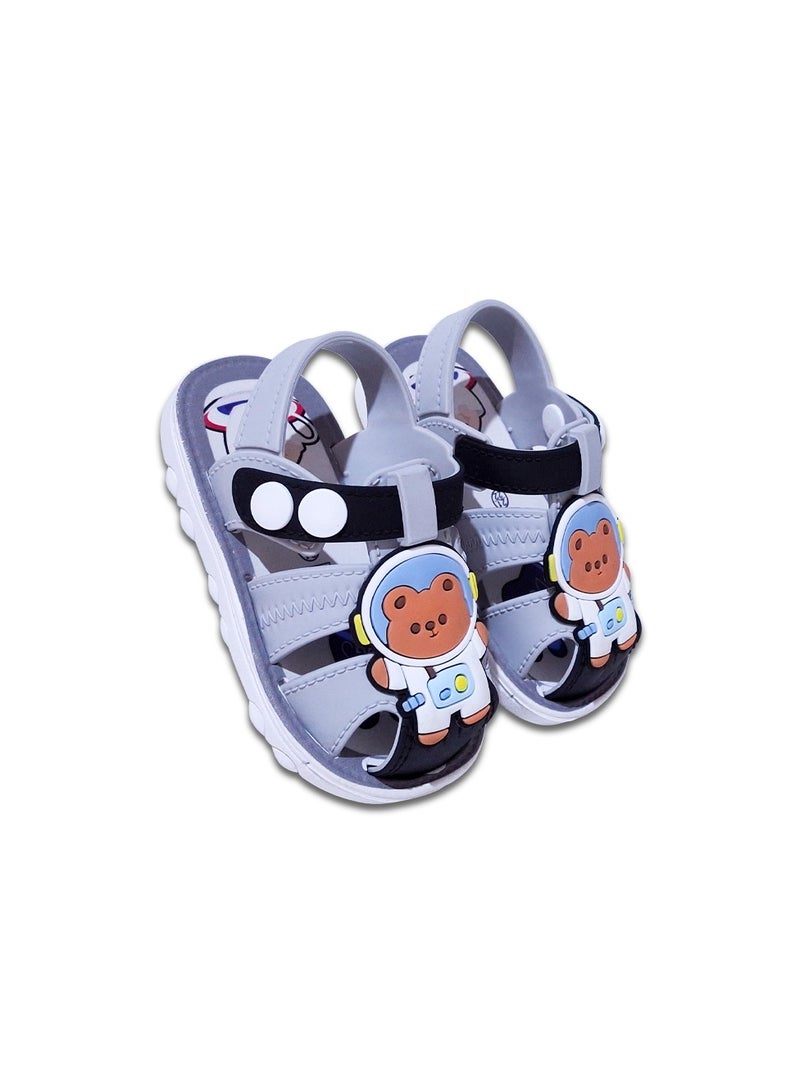 Kids Silicon Sandal With Two Level Push To Close Sandal