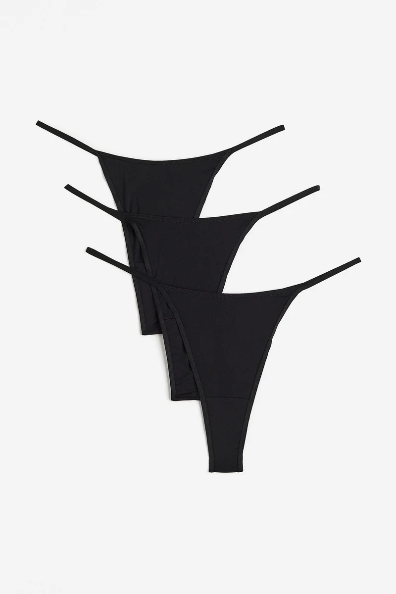 H&M 3-pack jersey thong briefs