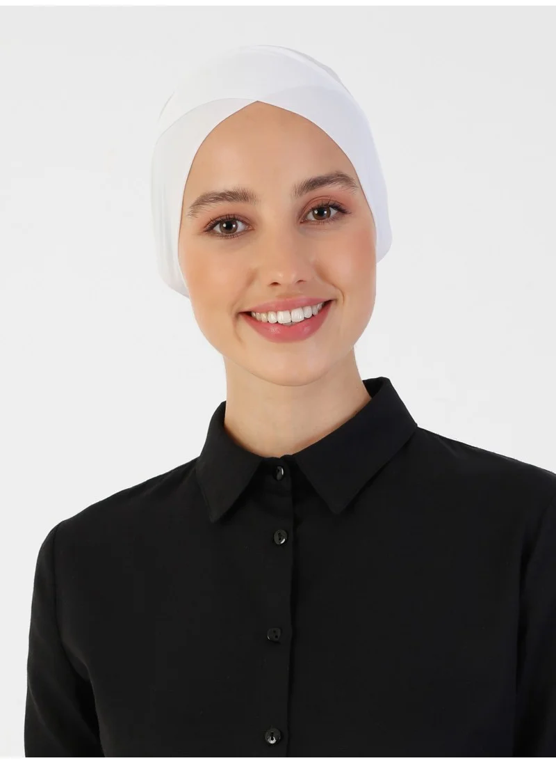 إيكاردين Breathable Fabric Practical Cross Pipe Bonnet - White -