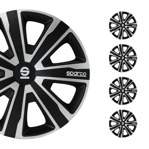 Sparco Wheel Covers Palermo - 15-inch - Silver/Black - Set of 4 Pieces - Image 1