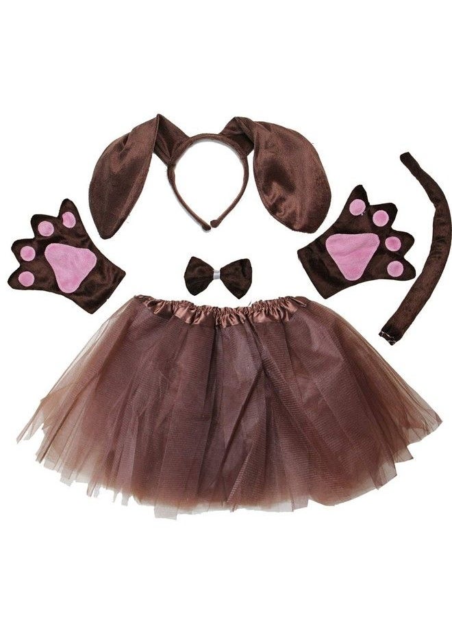 Kirei Sui Kids Animal Costume Dachshund Tutu And Headband Brown  - Image 1