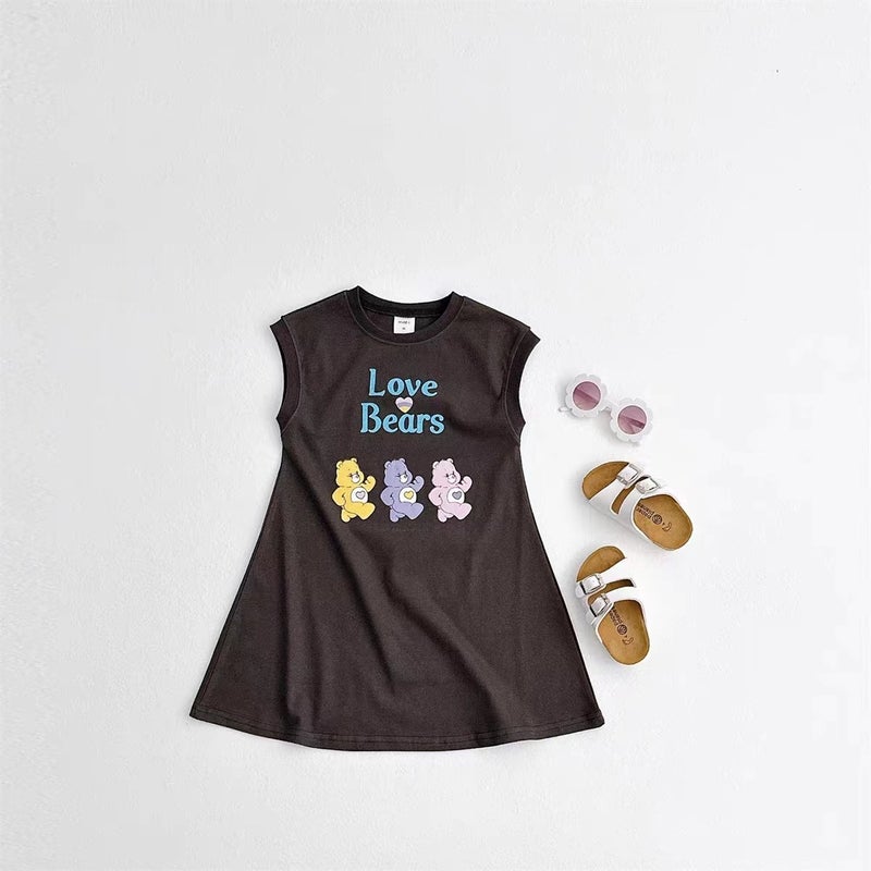 Korean Style Children'S Clothing Summer Baby Girl Thin Bear Sleeveless Vest Dress Sleeveless Baby Clothes Children'S Clothing Skirt - Image 5