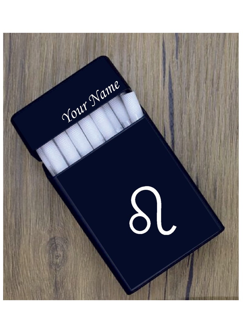 Hediyelikevi Personalized Metal Leo Logo Cigarette Case 
