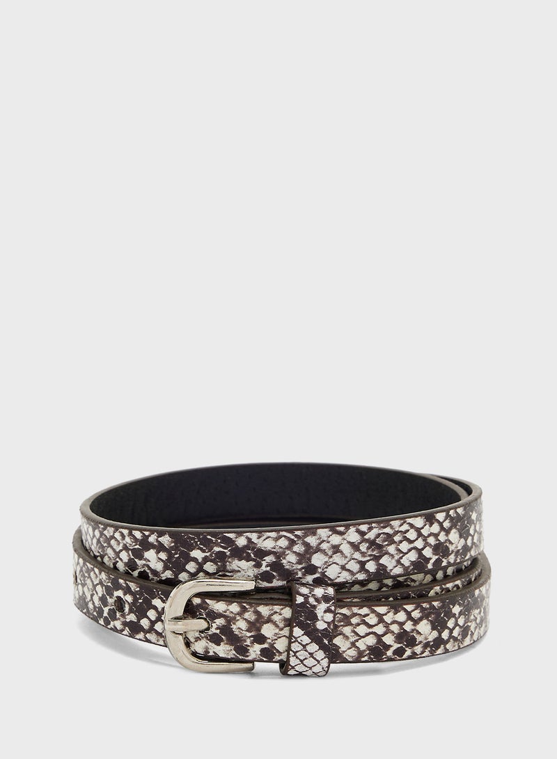 ELLA 3 Pack Snake Print Slim Belt Set - Image 3