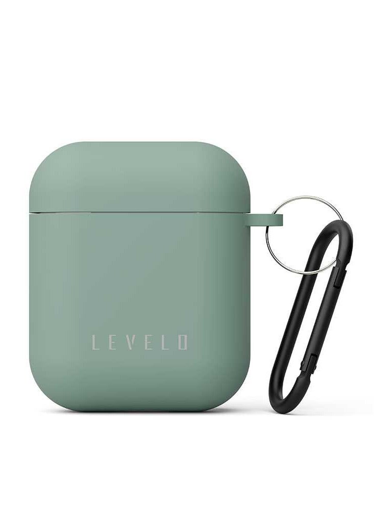LEVELO Gorra Silicone Airpods Case 1/2 / Slim Design / Full Protection / Smooth Feel / Easily Fit / Premium Material - Green - Image 1