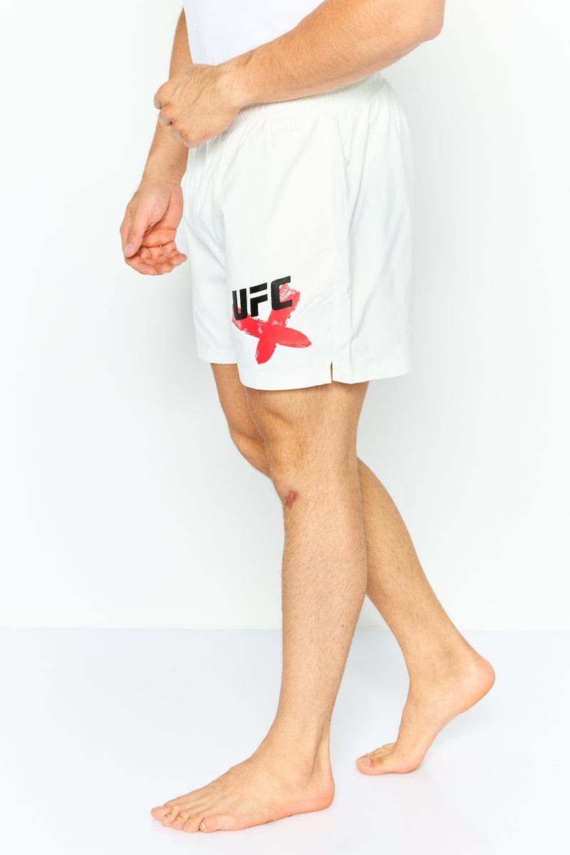 Ufc Men Brand Logo Board Shorts, White Combo  - Image 4