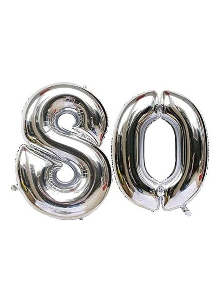 Promass - Party Decorations Adult Birthday Anniversary Decoration Supply Gold Silver 40 Inch Large Number Figure Balloons 10 20 30 40 50 60 70 80 90 Yrs