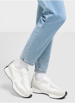 Truffle Stripe Detail Microfibre Lace Up Sneaker  - Image 5