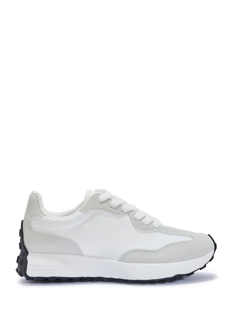 ترافل من نمشي Stripe Detail Microfibre Lace Up Sneaker