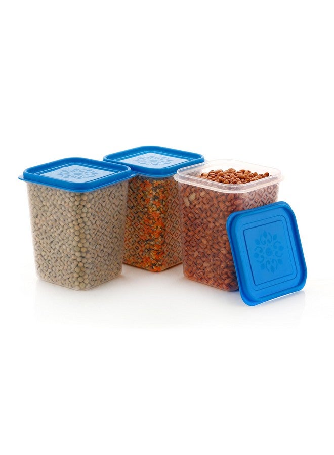 HINDSTAR Multipurpose Plastic Storage Jars and Kitchen Mate Classic Containers | BPA-Free, Airtight Kitchen Container Set for Spices, Grains and More Items - Transparent (1000ML, Set of 10) - Image 3