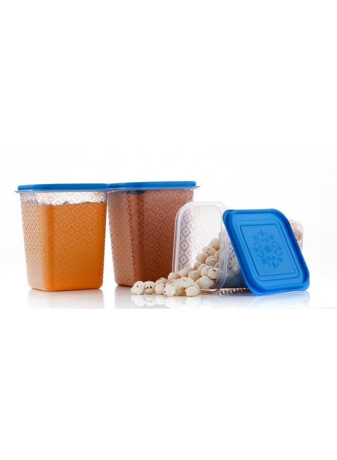 HINDSTAR Multipurpose Plastic Storage Jars and Kitchen Mate Classic Containers | BPA-Free, Airtight Kitchen Container Set for Spices, Grains and More Items - Transparent (1000ML, Set of 10) - Image 2