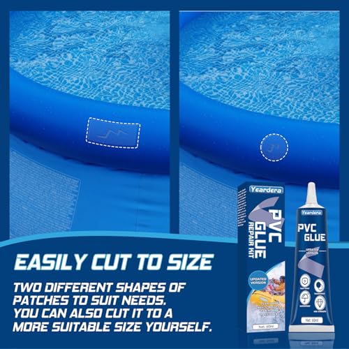 Yeardera Air Mattress Patch Kit, Waterproof Vinyl Repair Kit, High Strength PVC Adhesive for Inflatables, PVC Boats, Vinyl Glue (60ml/1 Pack) - Image 4