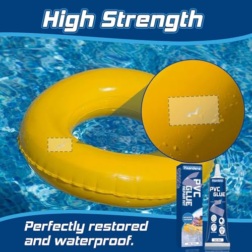 Yeardera Air Mattress Patch Kit, Waterproof Vinyl Repair Kit, High Strength PVC Adhesive for Inflatables, PVC Boats, Vinyl Glue (60ml/1 Pack) - Image 2