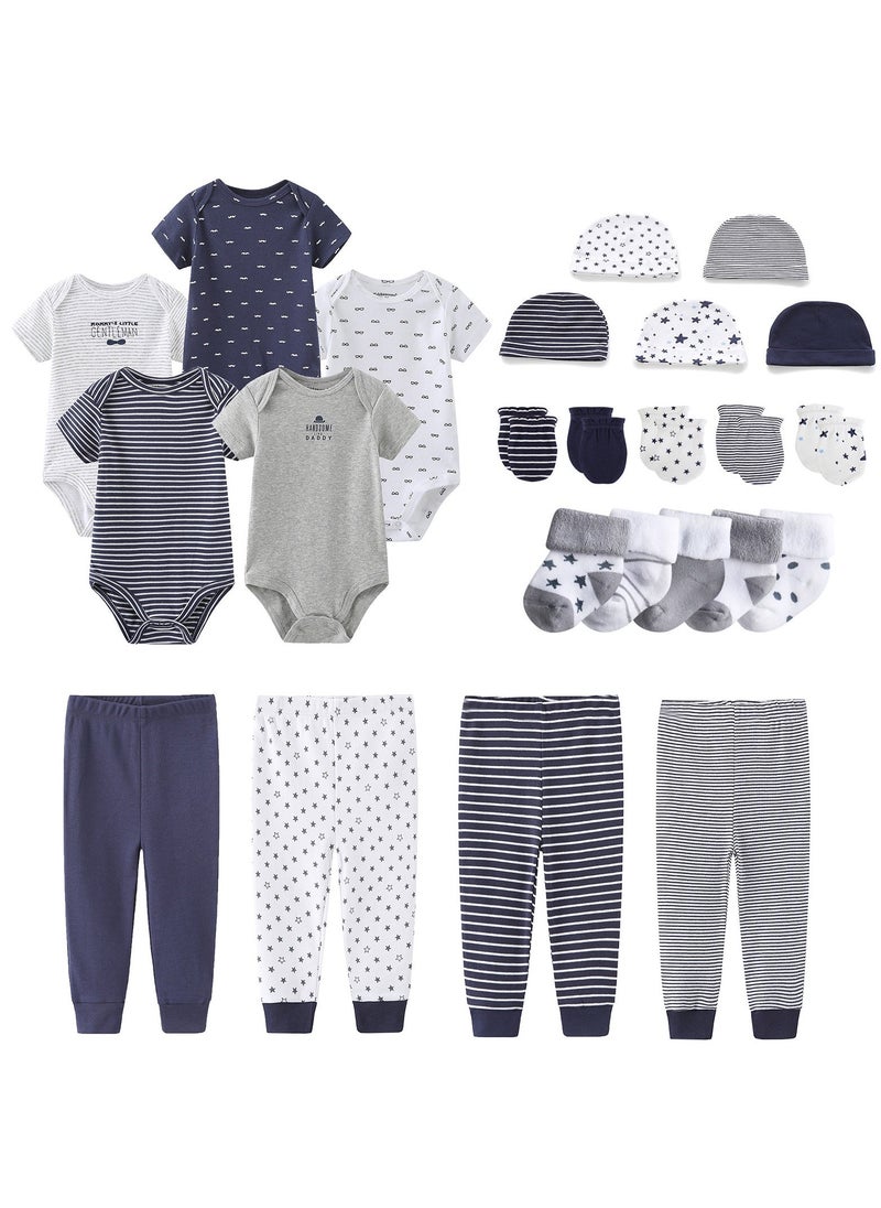24-Piece Set Of Newborn Baby Jumpsuit, Pants, Hat, Gloves, Socks - Image 1
