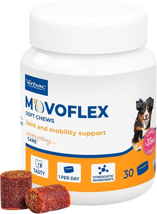 Virbac MOVOFLEX Joint Supplement for Large Dogs of (Above 35 kg)|| (30 Chews) - Image 1