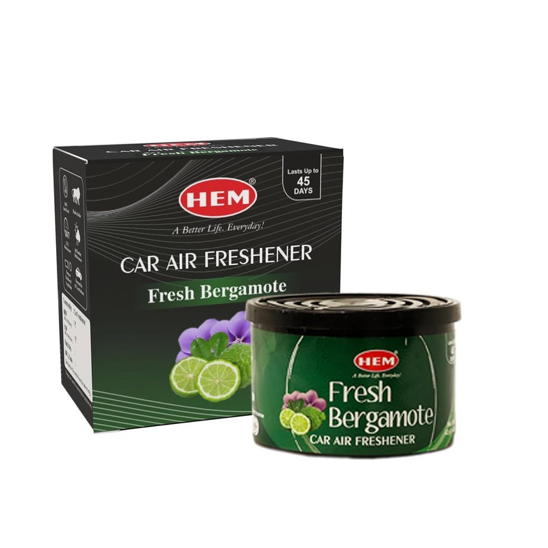 HEM Fresh Bergamote Car Air Freshener - 42g | Natural Car Perfume | Refreshing & Long-Lasting Fragrance | Easy to Use & Compact Design that Perfectly Fits | Ideal for On-the-Go Air Freshening - Image 3