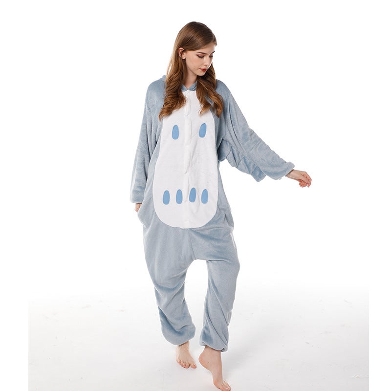Mixed Batch New Flannel Cartoon One-Piece Pajamas Parent-Child Animal Performance Clothing Mixed Batch Home Clothes - Image 4