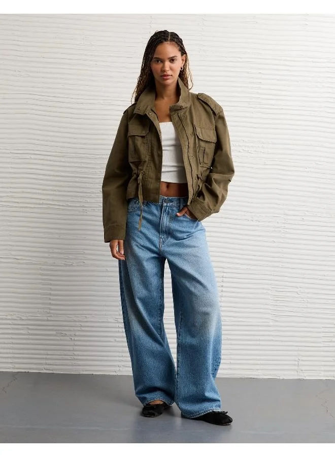 American Eagle AE Peplum Military Jacket