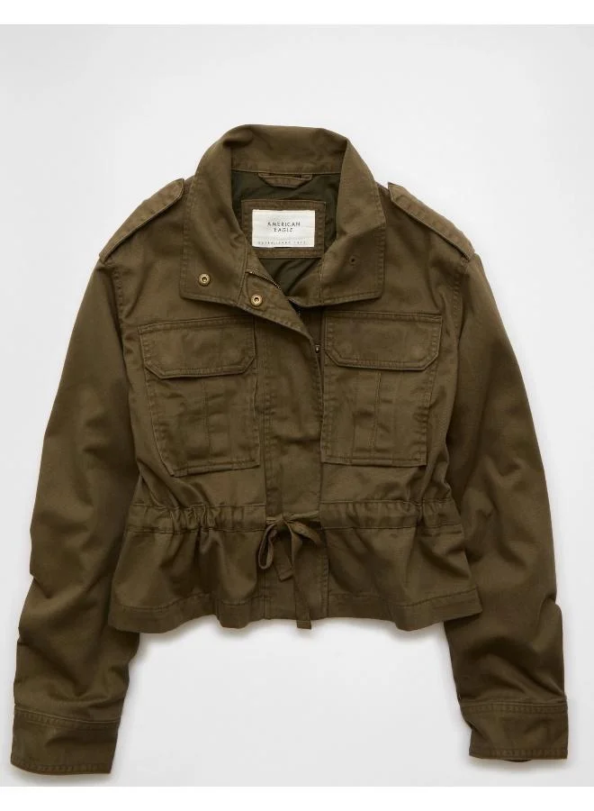 American Eagle AE Peplum Military Jacket