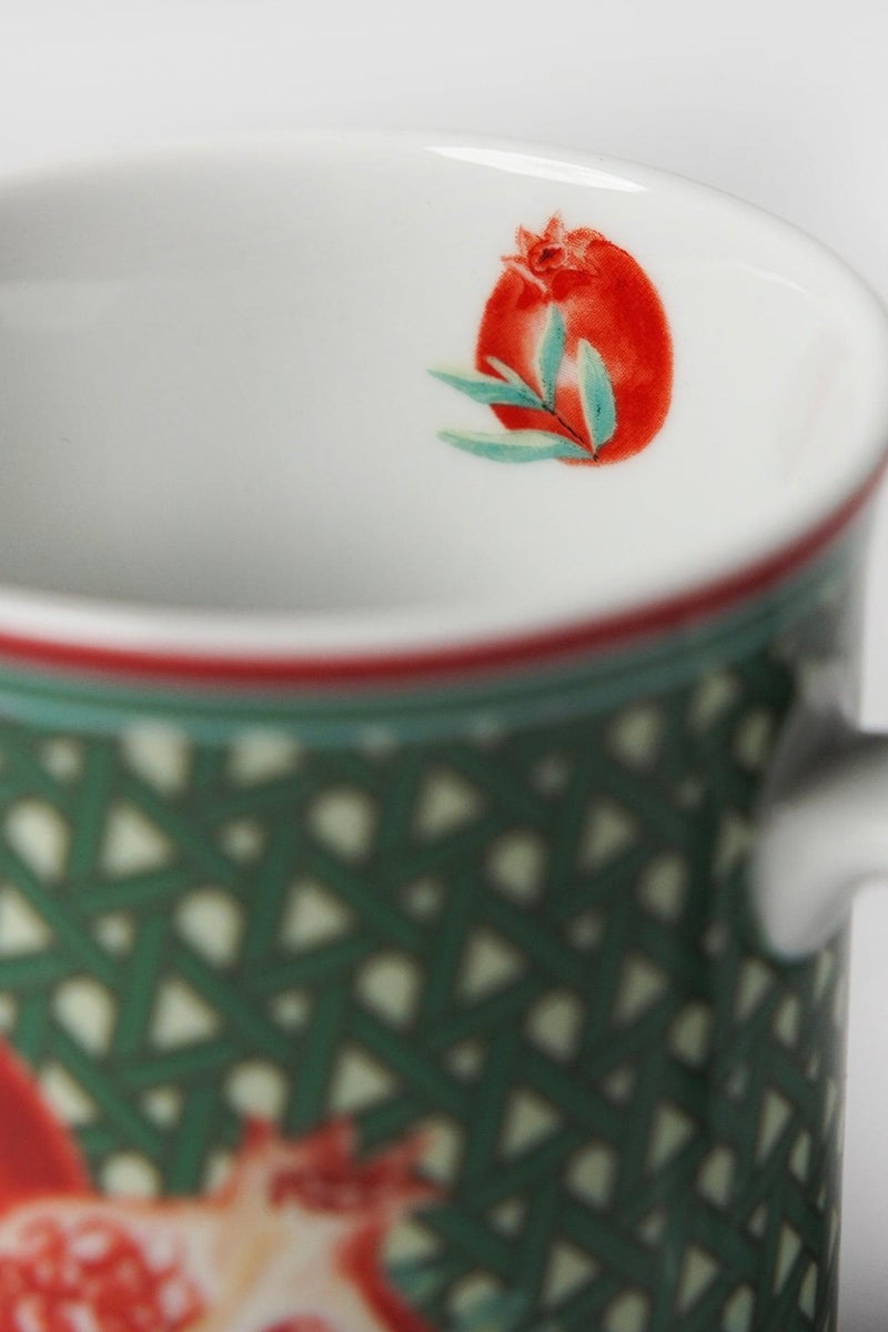 VITELLI DESIGN STUDIO Hazeran Pomegranate Porcelain Coffee Mug - Image 3