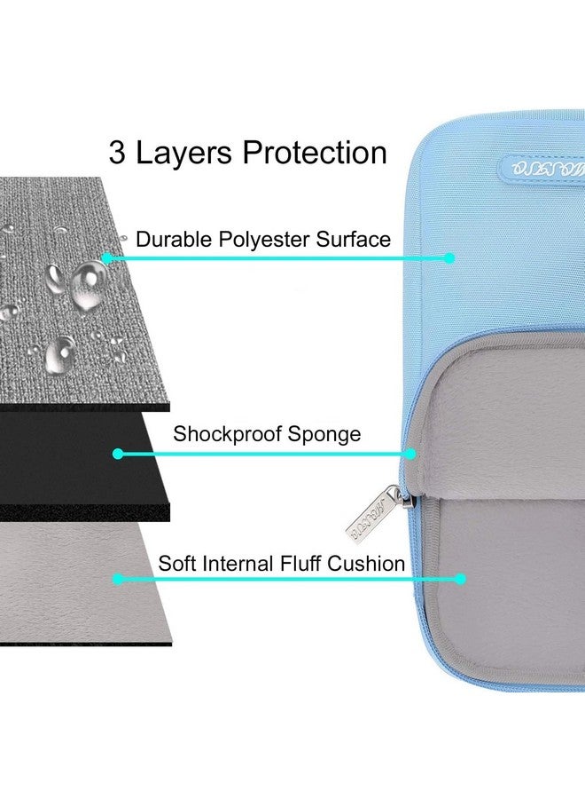 موسيسو حقيبة كمبيوتر محمول من موسيسو متوافقة مع ماك بوك اير/برو، نوت بوك 13-13.3 بوصة، متوافقة مع ماك بوك برو 14 بوصة M4 M3 M2 M1 Chip Pro Max، حافظة رأسية من البوليستر مع جيب، أزرق - Image 3