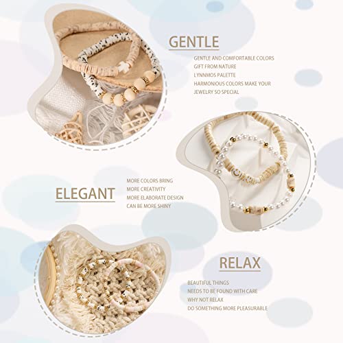 Lynnmos Clay Beads 8000 Pcs 2 Boxes Bracelet Making Kit - 24 Colors Polymer Clay Beads for Bracelet Making Set - Heishi Disc Beads for Jewelry Making kit with Charms and Gift Pack for Girls - Image 5