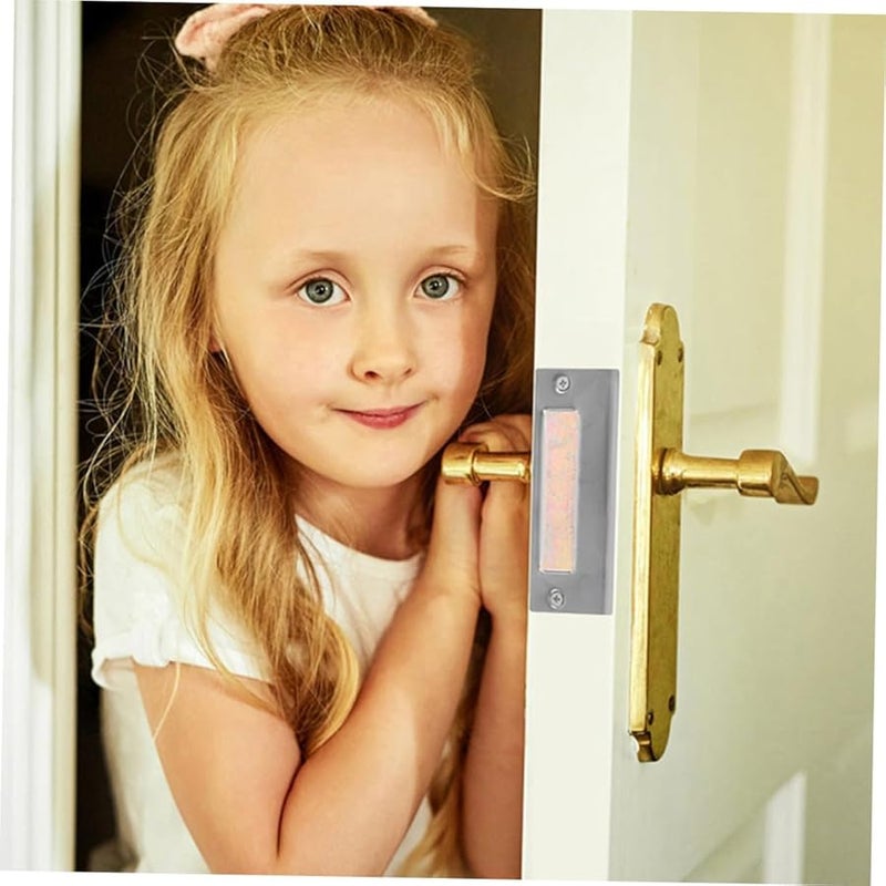 طقم تعزيز لوحة إضراب قفل الباب الثقيل، 2 قطعة مع مسامير للأمان - Image 3