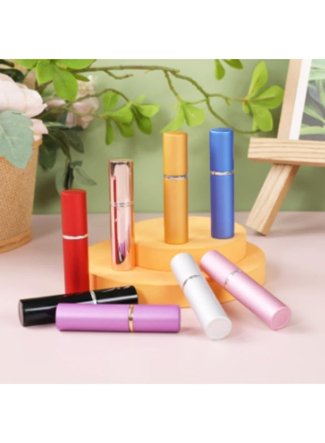 زجاجة رذاذ عطر قابلة لإعادة التعبئة، مصنوعة من الألومنيوم، بحجم مناسب للسفر، سعة 10 مل، مانعة للتسرب، عبوة جيبية للاستخدام في العطور ومستحضرات التجميل، تصميم محمول (أسود) - Image 2