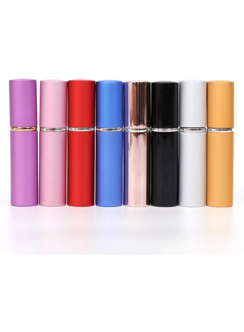 زجاجة رذاذ عطر قابلة لإعادة التعبئة، مصنوعة من الألومنيوم، بحجم مناسب للسفر، سعة 10 مل، مانعة للتسرب، عبوة جيبية للاستخدام في العطور ومستحضرات التجميل، تصميم محمول (أسود) - Image 4