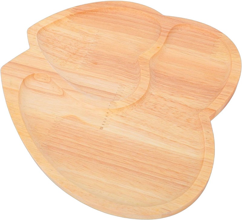 Aramox Heart Shaped Charcuterie Board, Wood Cheese Serving Tray with Raised Edges, Perfect for Snacks and Gift, 22x23x0.9cm (Wood Color) - Image 5
