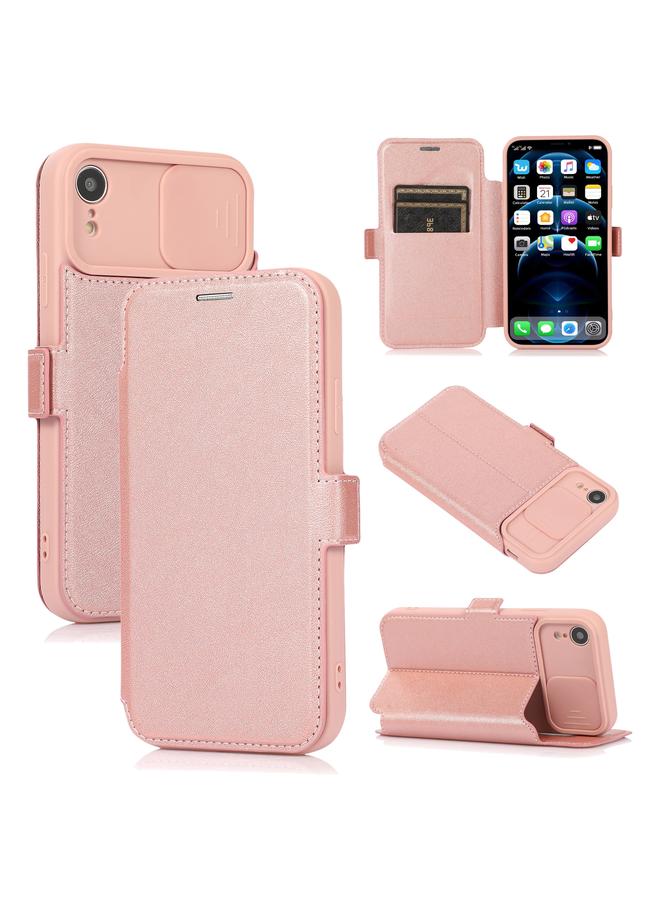 The Bros Case For iPhone XR Push Window Double Buckle PU + Silicone Horizontal Flip Leather Case with Holder & Card Slot